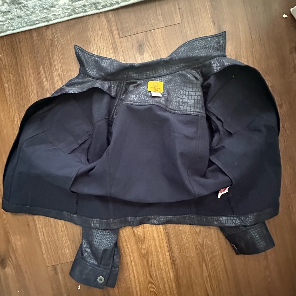 Ruby Rd Blue Leather Jacket Classic Elegance - image 7